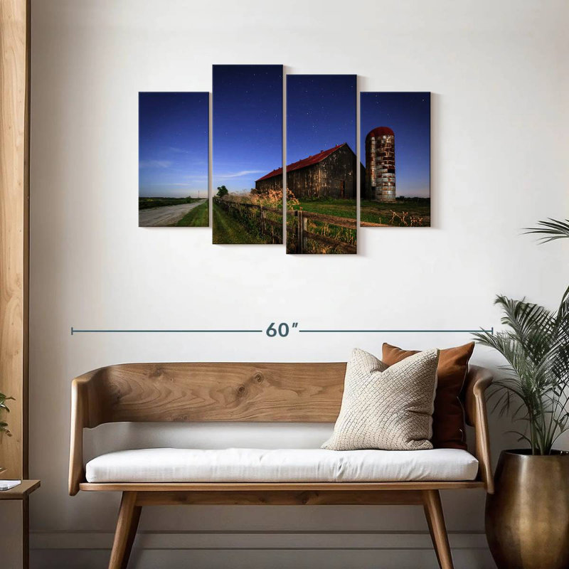 Lilie Twilight Barn, 27" H x 43" W