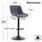 Modern Height Adjustable Swivel Bar Stools Upholstered Leather Barstool Kitchen Island Chairs With Metal Frame-1949709388