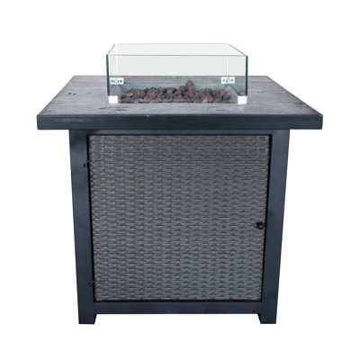Square Concrete Propane Smokeless Fire Pit