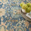Camille Hand Knotted Wool Floral Area Rug in Navy/Beige-228462151