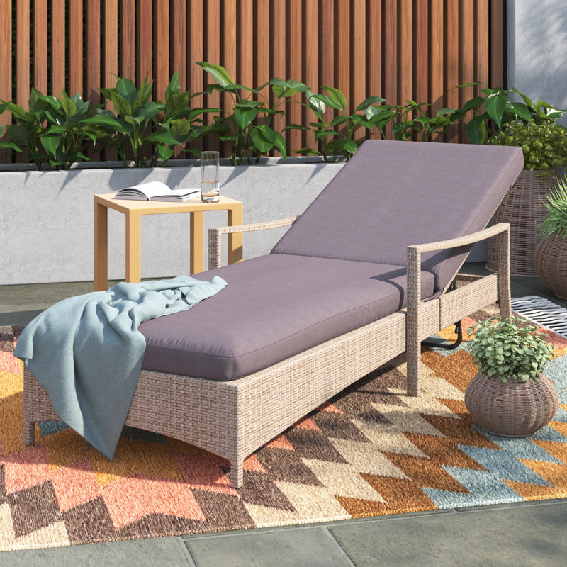 192cm Long Reclining Single Chaise with Cushions