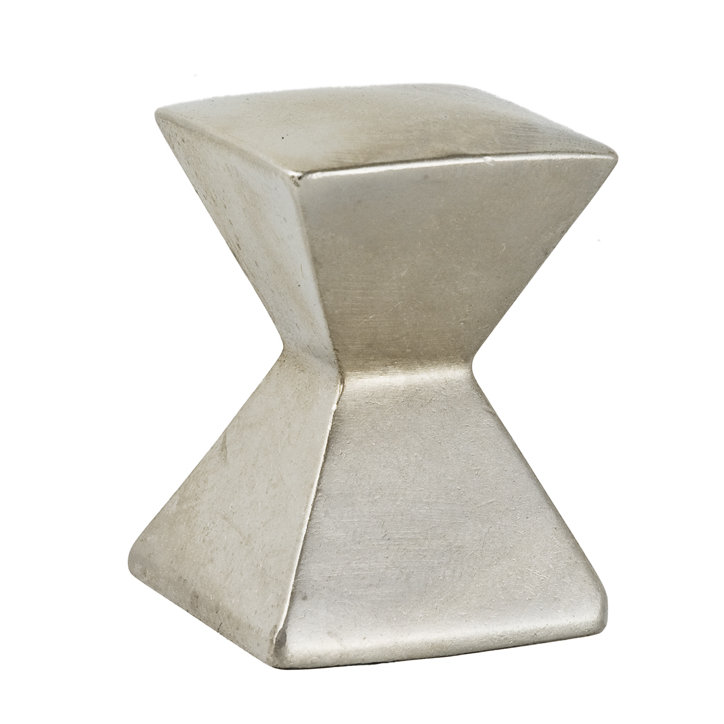 Forged 2 Square Knob, Satin Nickel, 1.125" H x 1.125" W x 1.5" D