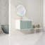 Meuble-lavabo mural avec lavabo en céramique, meuble-lavabo avec porte à fermeture en douceur