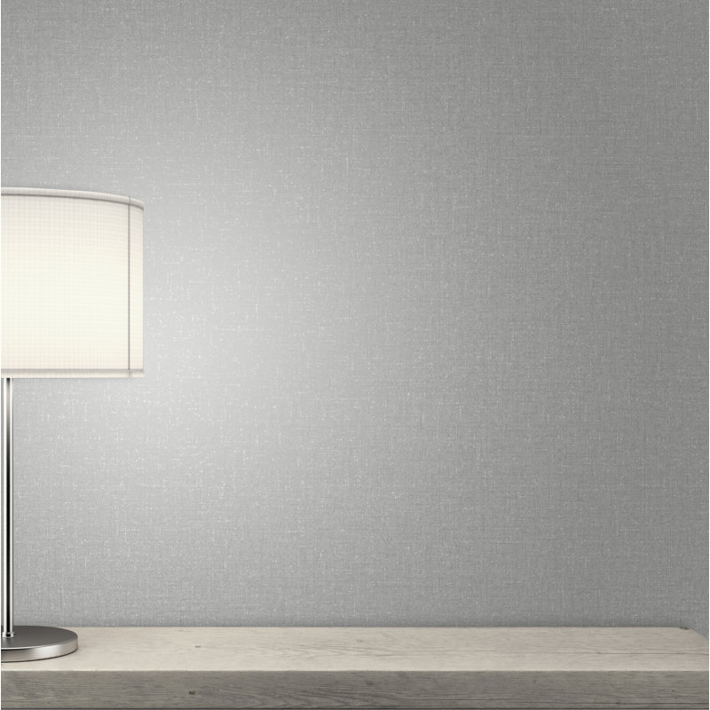10m x 53cm Textured Wallpaper Roll, Silver