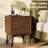Mid-Century Modern 2-Drawer Nightstand With Tapered Legs-1805018740