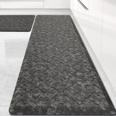 Airin Non-Skid Anti-Fatigue Waterproof Cushioned Kitchen Mat (Set of 2)