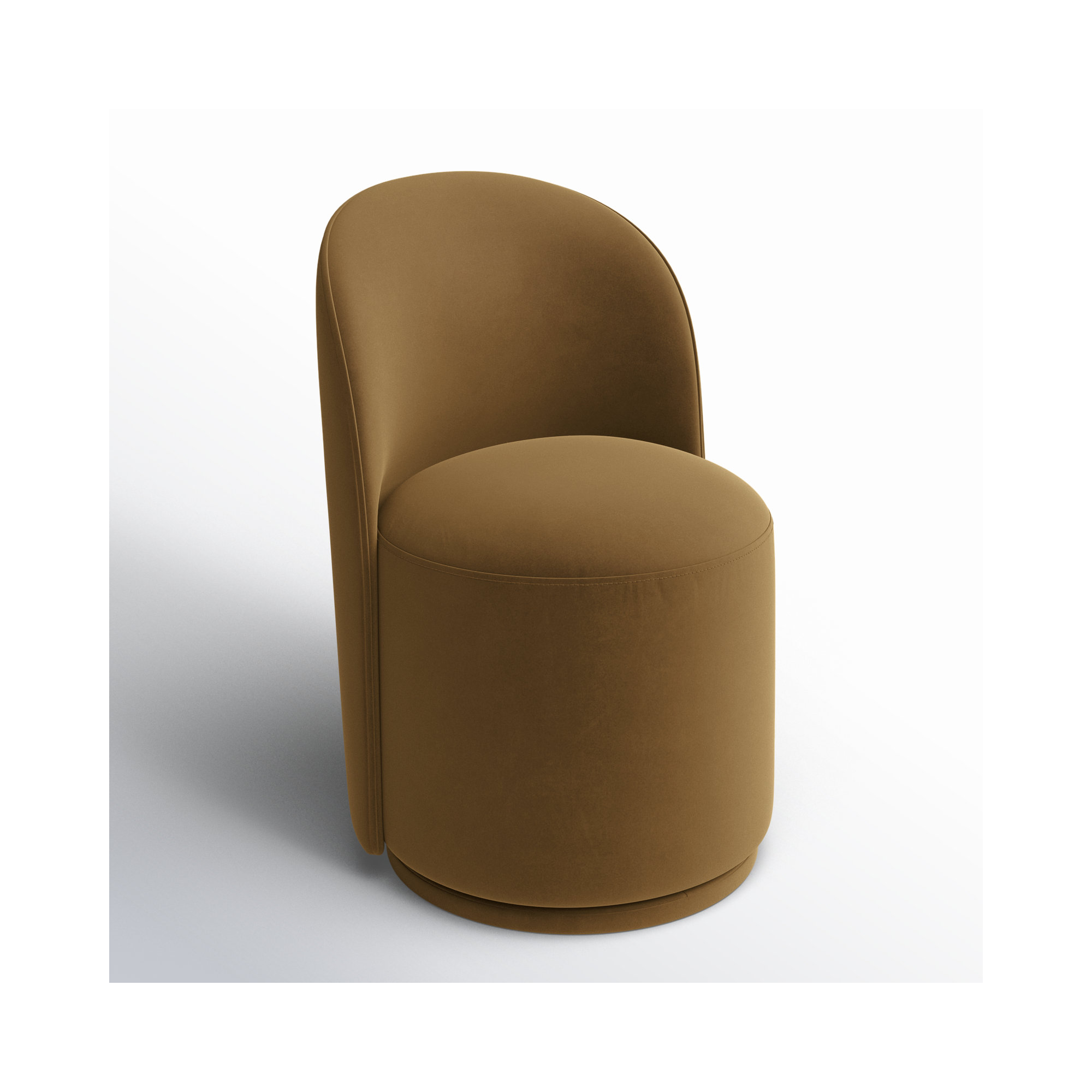 Sharlene Swivel Side Chair, Soren Ochre Performance Velvet