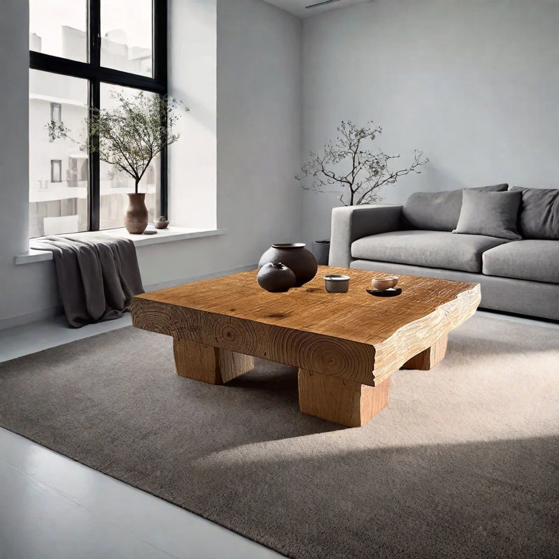 Table basse Wabi-Sabi, 39.37" H x 39.37" W x 15.75" D