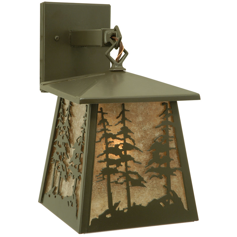 Rustic Lodge 1 - Light Outdoor Wall Lantern, Timeless Bronze