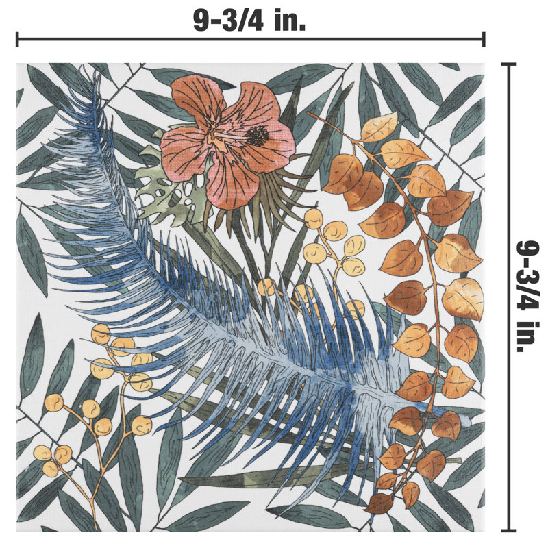 Tahiri Garden 10" x 10" Porcelain Patterned Wall & Floor Tile