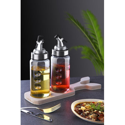 Glass Oil & Vinegar Cruet Set