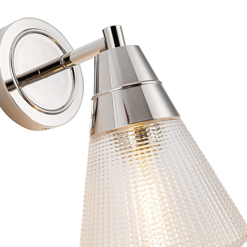 Willard 1 - Light Bath Sconce, Polished Nickel, Clear Prismatic