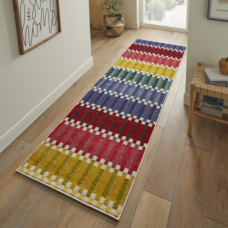 Geometric Area Rug, Runner 80 x 240cm