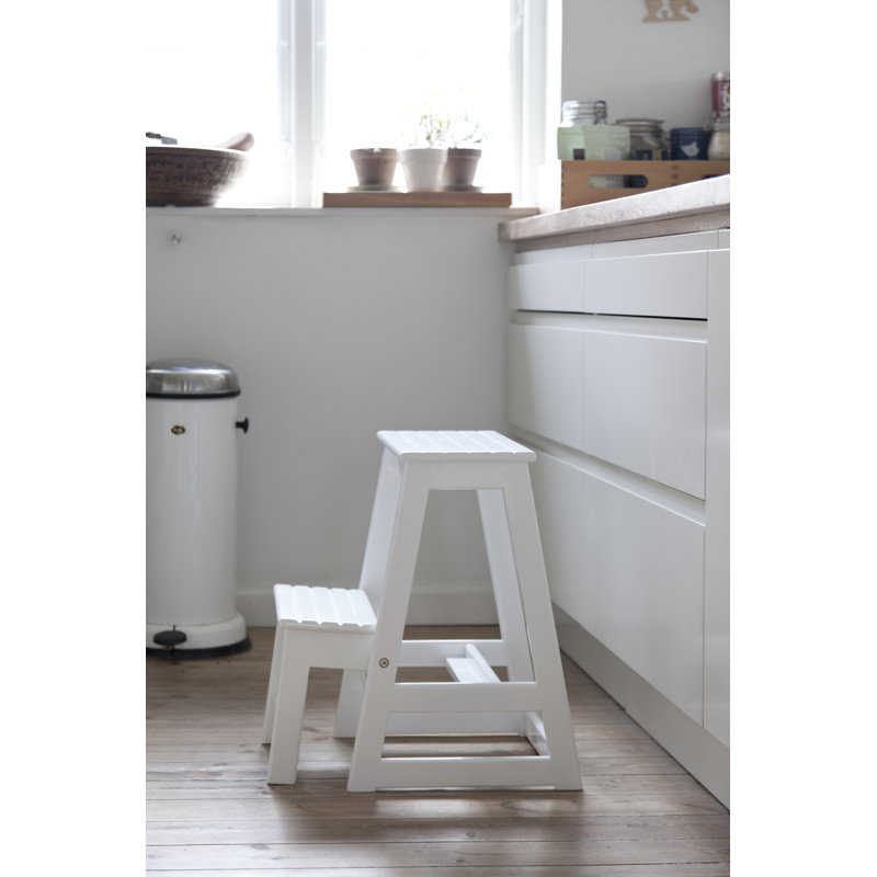 Illman 2 - Step Wood Step Stool, White