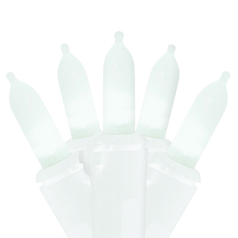 Mini-luminaire DEL traditionnel à pile 35 Lt,  Blanc pur, Fil blanc
