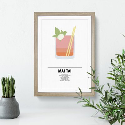 Mai Tai Cocktail - Picture Frame Graphic Art