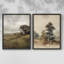 «Vintage Landscape LXII», 2 pièces sur papier-670472820-670472821