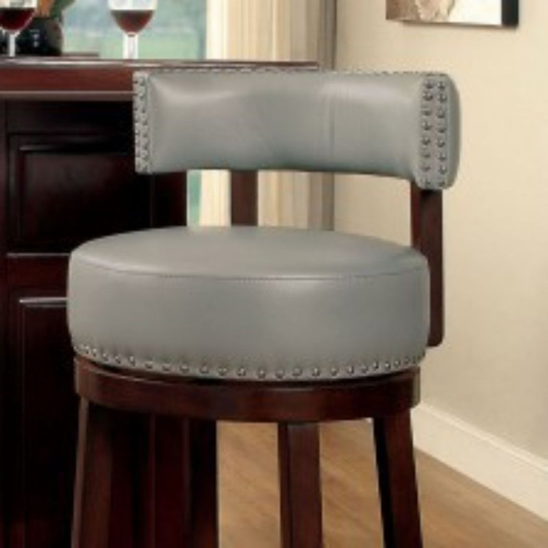 Tabouret de bar pivotant & Acree, Gris, Tabouret de bar (siège d'une hauteur de 29,5 po)