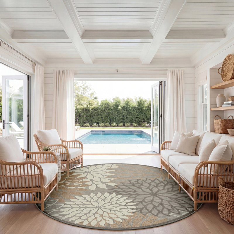 Gean Washable Rug, Round 7'10"