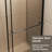 30 - 60 In.W X 72 In.H Glass Shower Door, 1/4 Inch Thick Glass, Stainless Steel Handle & Supporting Bar, Dual Walk-In Screen, , Leak- Design 1/4" Tempered Panel, Handle, Black Dual Function,