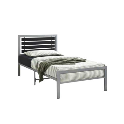 Modern Metal Platform Bed Frame with Headboard & Footboard, Heavy-Duty Steel Slat Support, No Box Spring Needed, Noise-Reducing Stable Construction, Underbed Storage Clearance, Easy Assembly