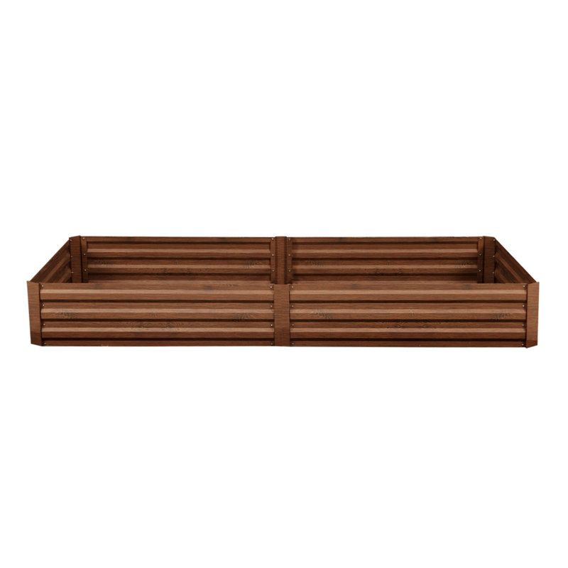 Lit de jardin surélevé Madelyn, H 12 po x l 93 po x P 48 po, Brun