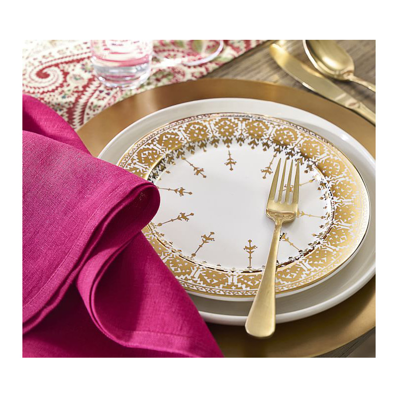 Linen Square Napkin, Fucsia