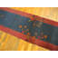 Hand Knotted Pile Blue Allover Floral Antique Wool 1920s Chinese Deco Hall Runner Rug