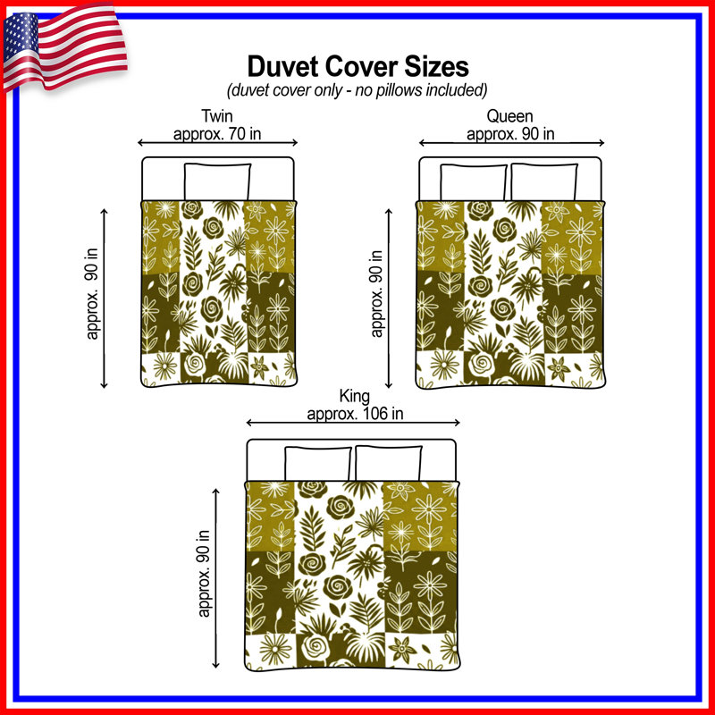 Floral Patchwork Pattern Duvet Covers, King