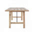Table de salle à manger en bois de pin massif avec rallonges en métal