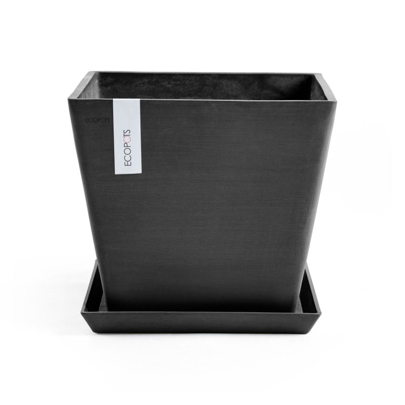 Jardinières en pot, Gris foncé, H 11,81 po x l 11,81 po x P 10,24 po