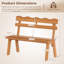 Solid Wood Outdoor Bench