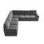 Canapé-lit modulaire en forme de L de 118 po avec lit escamotable, garniture cloutée et accoudoirs roulés de 118 po-133259064