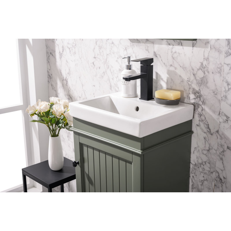Ensemble de meuble-lavabo simple 17,5 po Malley, Étain vert