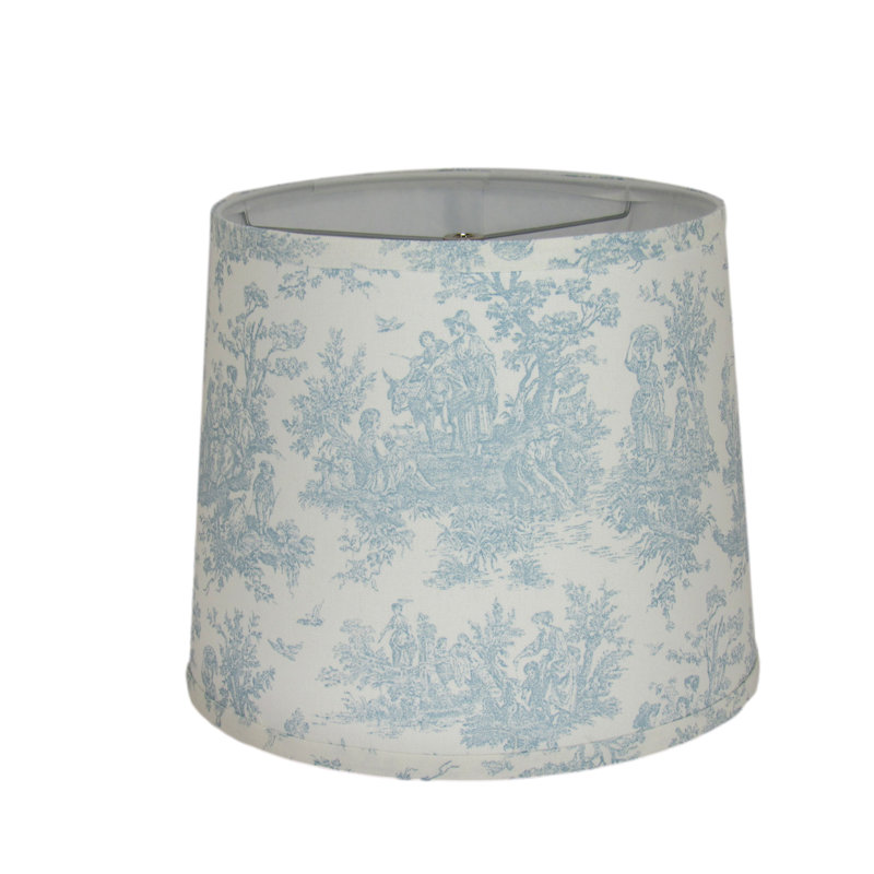 Abat-jour en toile bleu clair, H 10 po x l 12 po x P 12 po