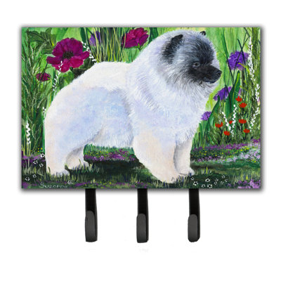 Porte-laisse keeshond et crochet à clé