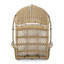 Charmante chaise suspendue d'intérieur pour l'extérieur avec coussin, style panier, 33,66 lb, 45,46 po de hauteur, 12 po de longueur de chaîne,