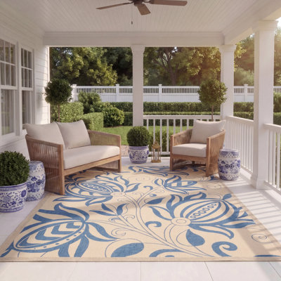 Herefordshire Performance Floral Indoor/Outdoor Area Rug