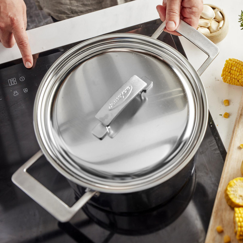 Demeyere Industry 5-Ply 8.45-qt Stainless Steel Stock Pot