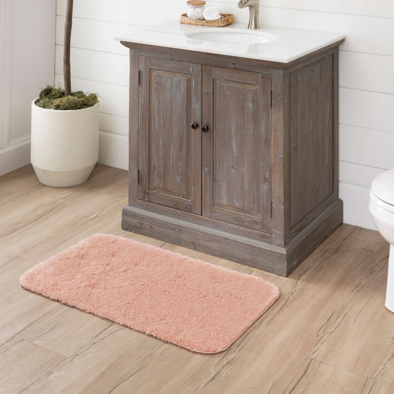 Tapis de bain rectangulaire antidérapant et résistant aux taches / à la décoloration Pirates, Rose, L 24 po x L 40 po