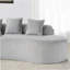 Canapé incurvé innovant et confortable en flanelle multicolore avec coussins, pour la détente et les rassemblements dans le salon-2143467709
