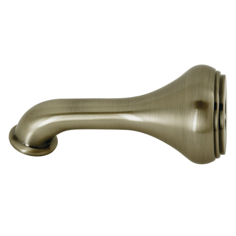 Kingston Brass Shower Scape 5-Inch Non-Diverter Tub Spout, Antique Brass