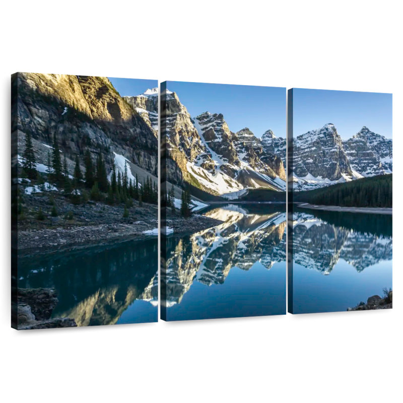 Alvord Ten Peaks Winter Reflection, H 32 po x l 50 po