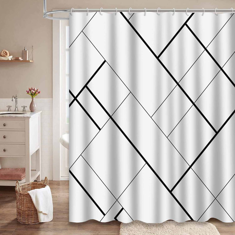 Rideau de douche Diagonal, L 72 po x l 78 po