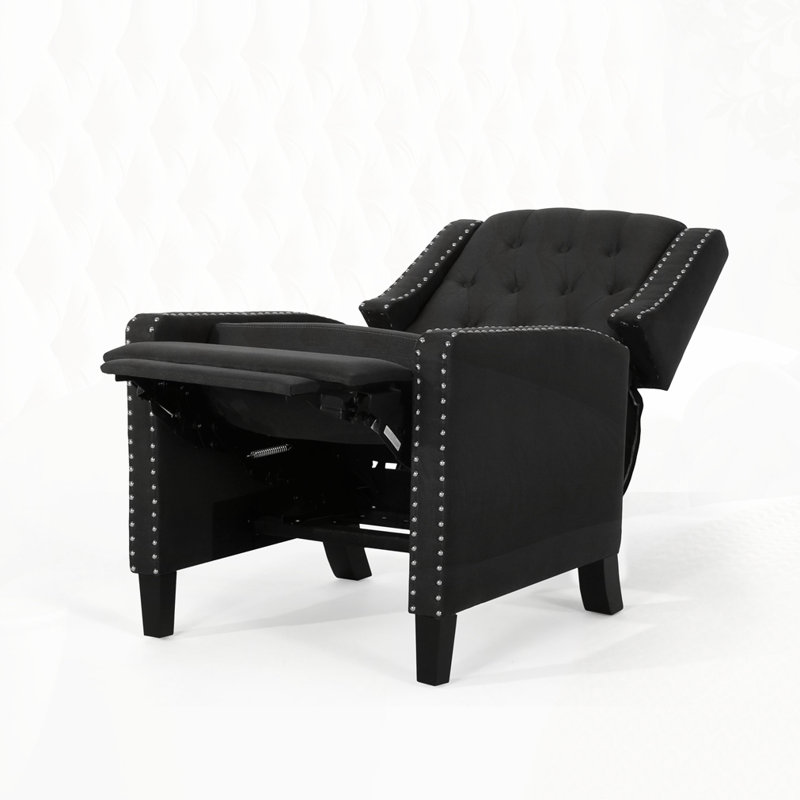 Classic Fabric Push Back Chair, Dark Gray