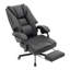 Fauteuil de direction ergonomique en similicuir avec repose-pieds (noir)-118090526