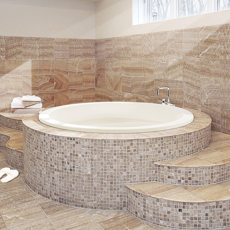 Baignoire tourbillon 52 "MTI Solutions, Blanc, Encastré