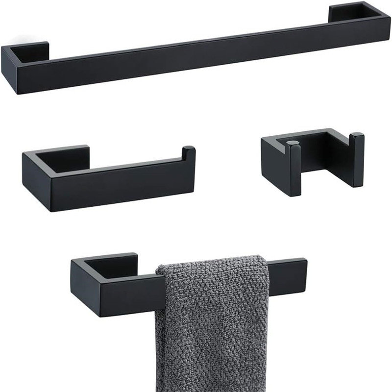 Bathroom Hardware Set, Black