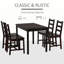 Ensemble de table de salle à manger 5 pièces HOMcom, table de cuisine en bois et chaises pour coin-repas, coin-repas, brun châtaignier