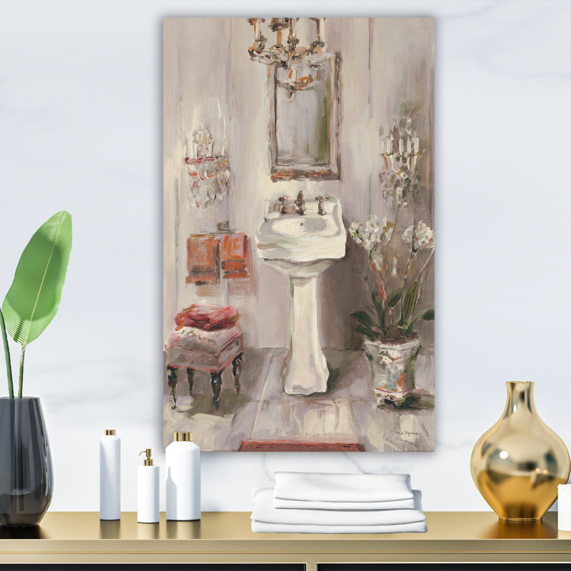 French Bath La Baignoire I - reproduction d'art, Toile tendue, H 32 po x l 16 po x P 1 po